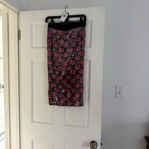 KISS Sequin Pencil Skirt - Black and Pink